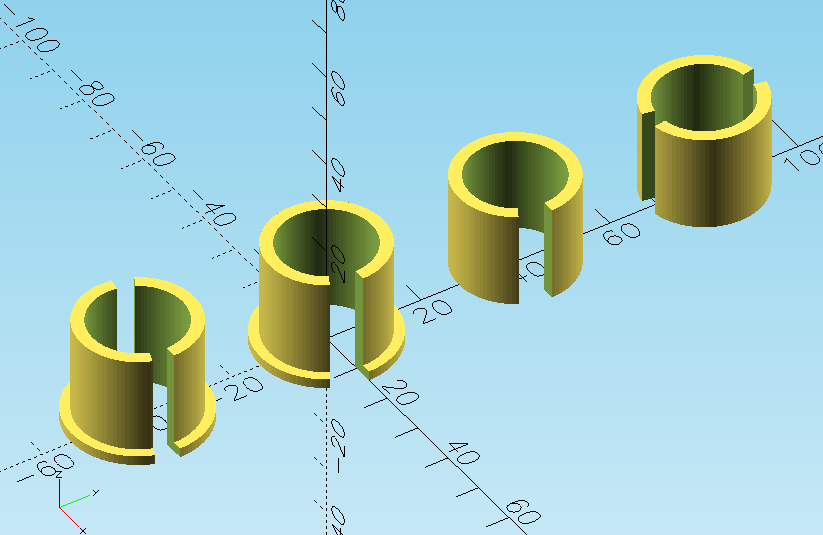 Miếng lót (Shim/Bushing) tùy chỉnh cho ghi đông xe đạp/xe máy - OpenSCAD - Image 1