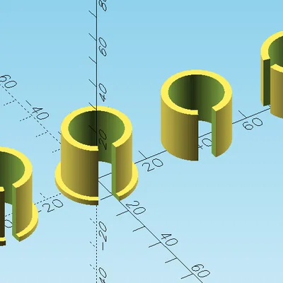 Miếng lót (Shim/Bushing) tùy chỉnh cho ghi đông xe đạp/xe máy - OpenSCAD