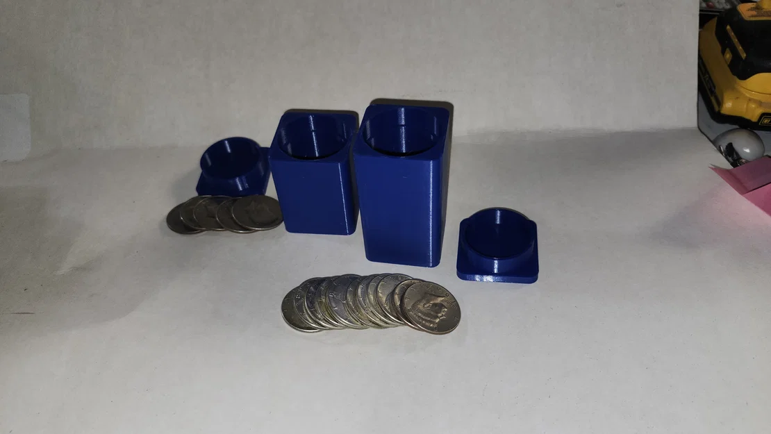 Ống đựng tiền xu US Half Dollar 3D - Lưu trữ sưu tầm ngăn nắp - Image 1