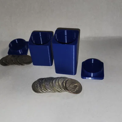 Ống đựng tiền xu US Half Dollar 3D - Lưu trữ sưu tầm ngăn nắp
