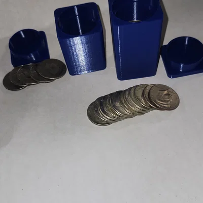 Ống đựng tiền xu US Half Dollar 3D - Lưu trữ sưu tầm ngăn nắp
