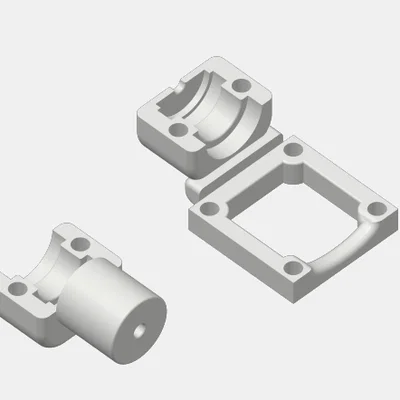 Mount E3D Hotend kèm giá gắn quạt cho Printrbot Simple Metal