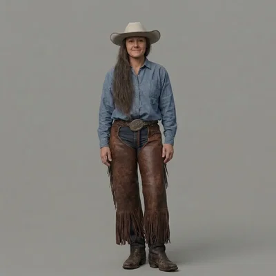 Mô hình 3D nhân vật nữ cao bồi Modern Cowgirl đầy nghệ thuật