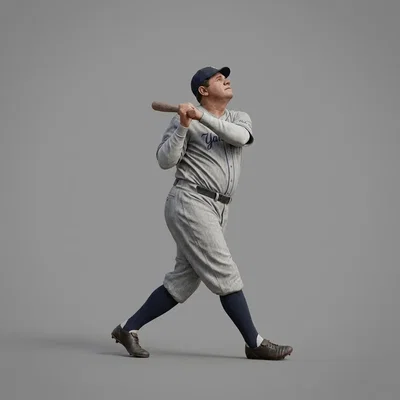 Mô hình 3D huyền thoại bóng chày Babe Ruth cho người sưu tầm