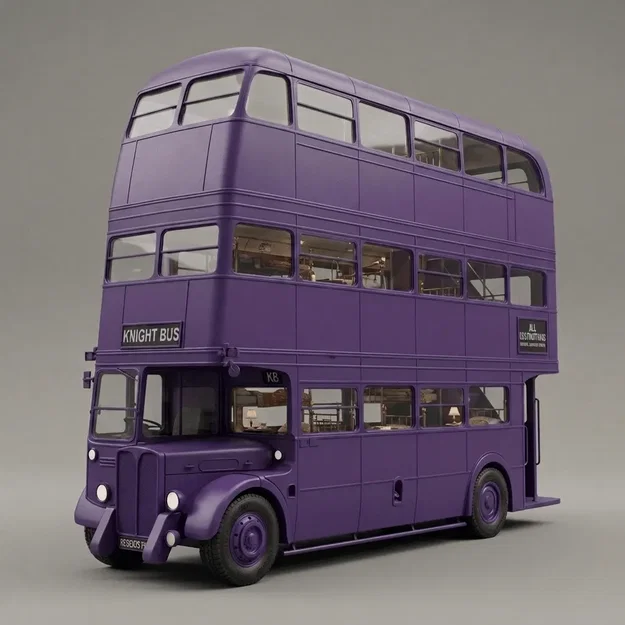 Mô hình 3D Knight Bus trong Harry Potter - Xe buýt 3 tầng huyền thoại - Image 1