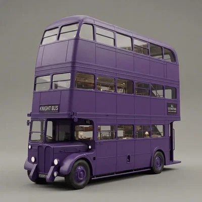 Mô hình 3D Knight Bus trong Harry Potter - Xe buýt 3 tầng huyền thoại
