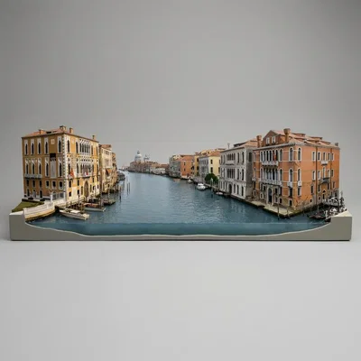 Mô hình 3D Grand Canal tại Venice, Ý - Đồ trang trí kiến trúc tinh xảo