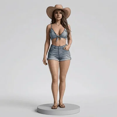 Mô hình 3D Pinup Art - Red Neck Wonder đầy phong cách