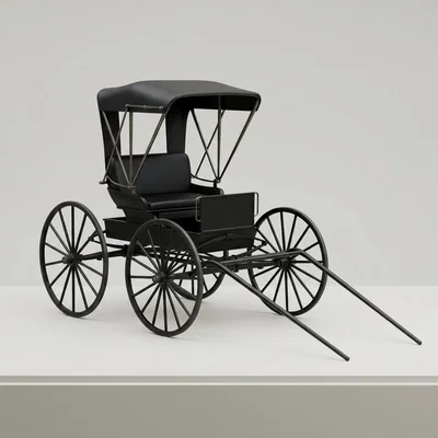 Mô hình xe ngựa cổ Covered Buggy 3D - Thiết kế hoài cổ ấn tượng