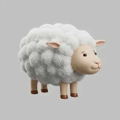 Mô hình chú cừu Shirley (Kids Art) 3D đáng yêu cho bé