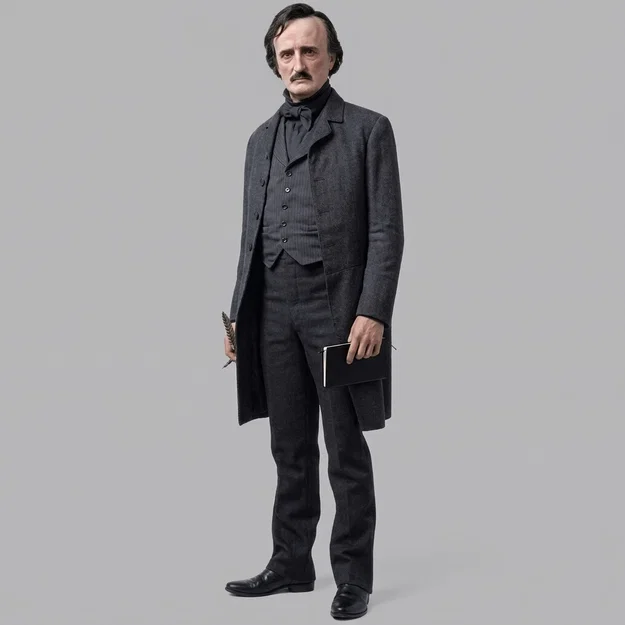 Mô hình 3D Edgar Allan Poe - Tượng nhân vật lịch sử cho người hâm mộ - Image 1