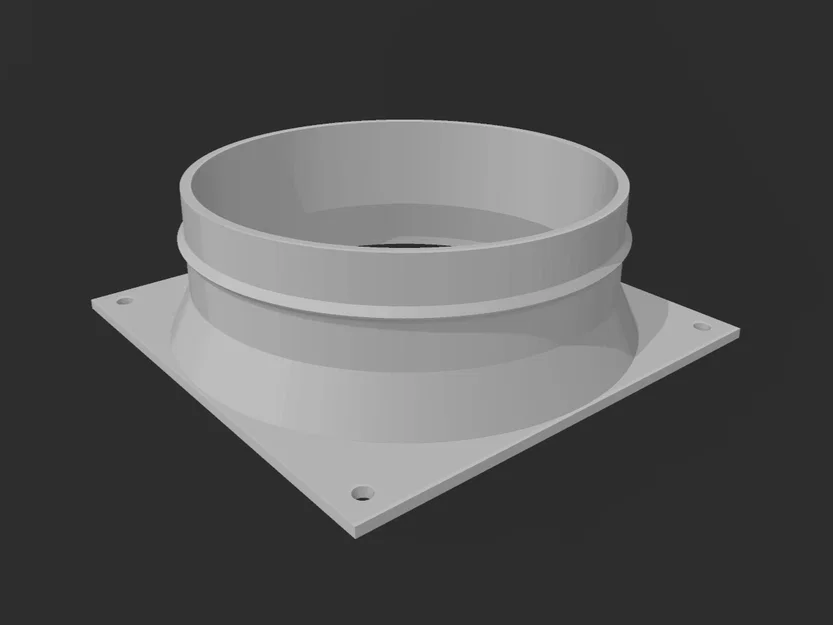 Đầu chuyển đổi ống dẫn cho quạt 140mm (Parametric OpenSCAD) - Image 2
