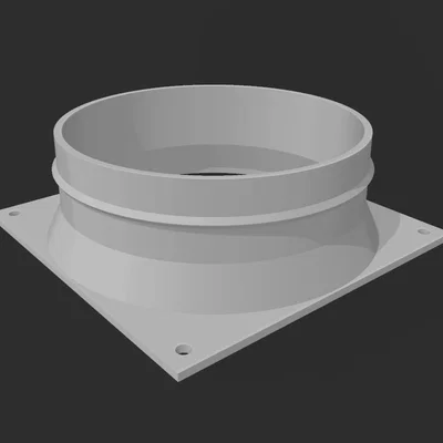 Đầu chuyển đổi ống dẫn cho quạt 140mm (Parametric OpenSCAD)