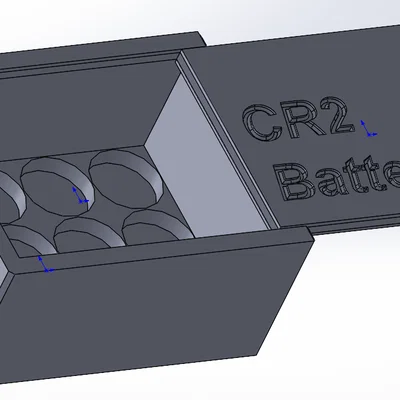 Hộp Đựng Pin CR2 Thiết Kế Nắp Trượt Gọn Gàng - Mẫu In 3D Đẹp