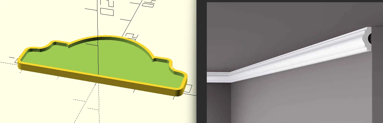 Nắp che đầu thanh nẹp trang trí Adefix LX-41 (File in 3D tùy chỉnh) - Image 1