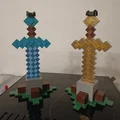 Giá treo tai nghe hình kiếm Minecraft in 3D độc đáo - Thumbnail 2