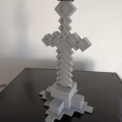 Giá treo tai nghe hình kiếm Minecraft in 3D độc đáo