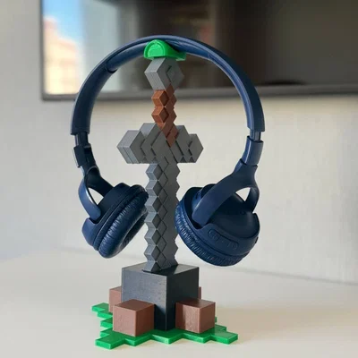 Giá treo tai nghe Minecraft - Phiên bản tách rời các phần theo màu