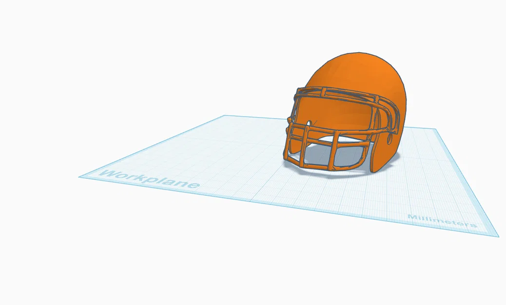 Mô hình mũ bảo hiểm bóng bầu dục 3D cực chất để bàn - Image 1
