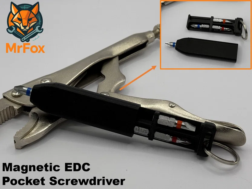 Tua vít bỏ túi EDC có nam châm – Đầu giữ mũi vít cho móc khóa - Image 1