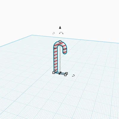 Mô hình cây kẹo gậy trang trí Giáng sinh (Candy Cane) in 3D