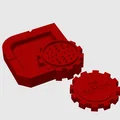 Khay gạt tàn 2 trong 1 tích hợp dụng cụ nghiền (DS Babilon ashtray) - Thumbnail 1