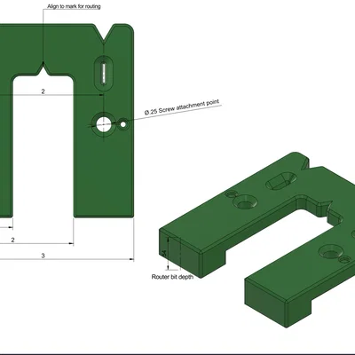 Bộ móc treo Dovetail cho Pegboard & Jig phay gỗ