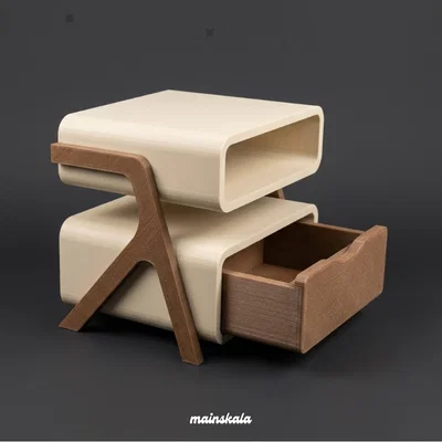 Tủ Đầu Giường Mini Phong Cách Hiện Đại Tỉ Lệ 1:12 Cho Nhà Búp Bê