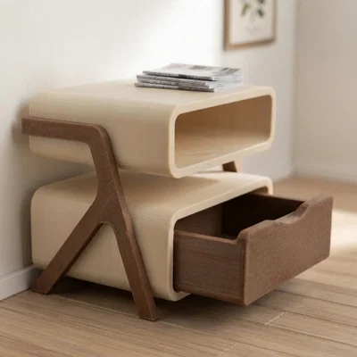 Tủ Đầu Giường Mini Phong Cách Hiện Đại Tỉ Lệ 1:12 Cho Nhà Búp Bê