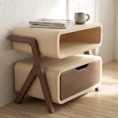Tủ Đầu Giường Mini Phong Cách Hiện Đại Tỉ Lệ 1:12 Cho Nhà Búp Bê