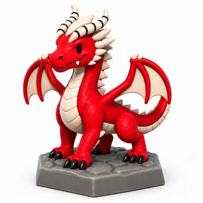 Mô hình rồng Genevieve 3D cho game boardgame Heroes of Barcadia