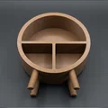 Kệ Trưng Bày Tròn Phong Cách MCM Tỷ Lệ 1/12 Cho Nhà Búp Bê - Thumbnail 3