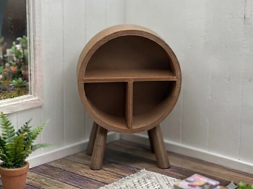 Kệ Trưng Bày Tròn Phong Cách MCM Tỷ Lệ 1/12 Cho Nhà Búp Bê - Image 5