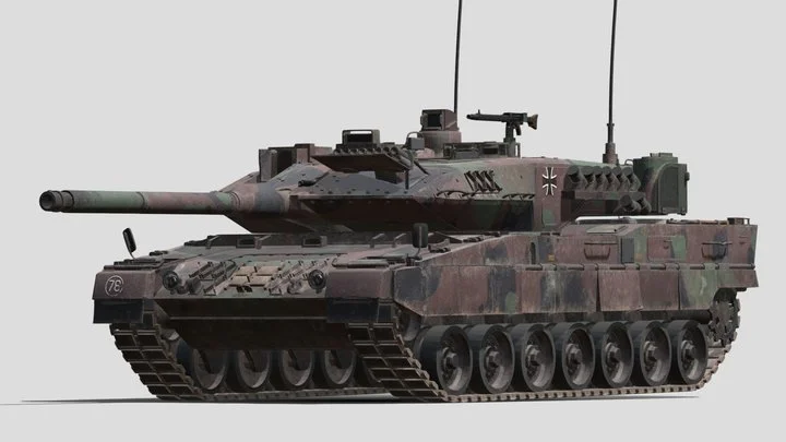 Mô hình xe tăng Leopard 2A7V in 3D kèm tháp pháo linh hoạt