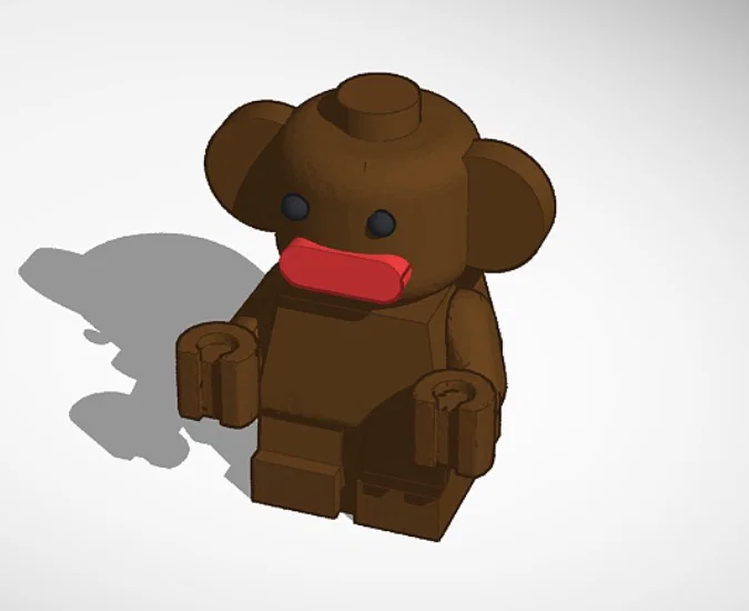 Mô hình chú khỉ Lego Pablo tương thích lắp ráp in 3D - Image 1