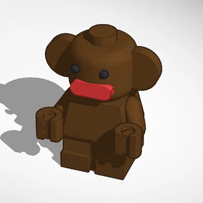 Mô hình chú khỉ Lego Pablo tương thích lắp ráp in 3D