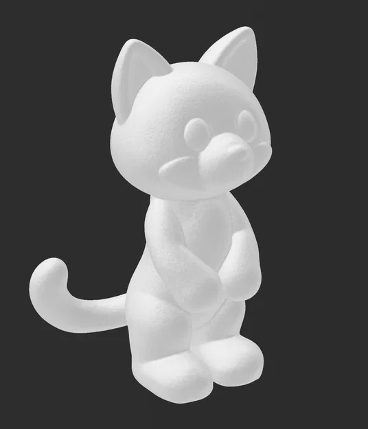 Tượng mèo chibi phong cách tối giản dễ thương - Image 1