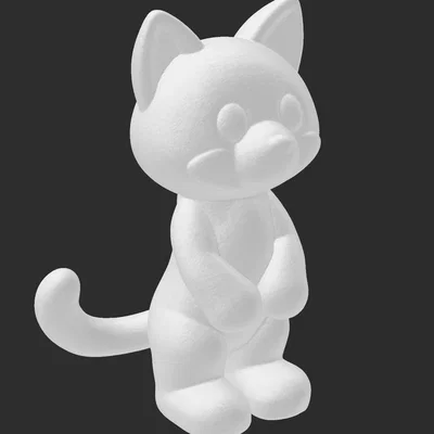 Tượng mèo chibi phong cách tối giản dễ thương