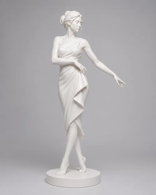 Mô hình điêu khắc người phụ nữ tĩnh lặng (Sculpture in peace) để bàn - Image 1