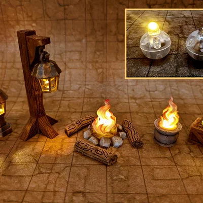Mô hình địa hình tabletop tích hợp đèn Ball LED