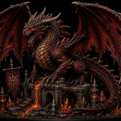 Mô hình rồng DnD Dragon Style 2 in 3D tuyệt đẹp cho game thủ