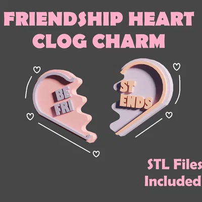 Charm Trái Tim Tình Bạn Gắn Trên Dép