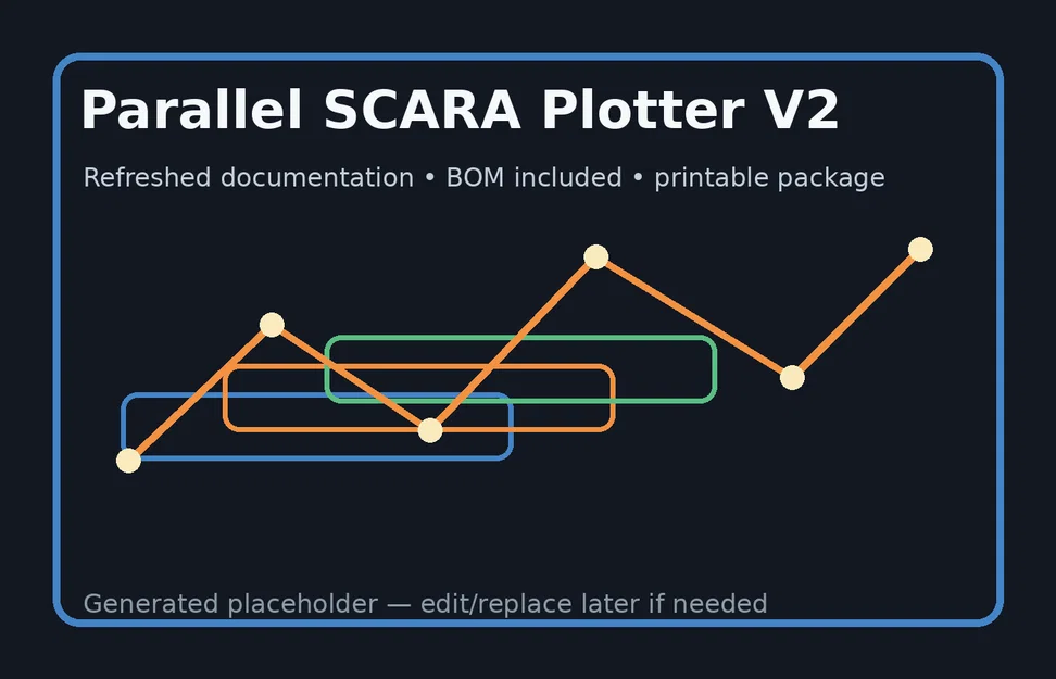 Parallel SCARA Plotter v2 - Máy vẽ để bàn in 3D - Image 1