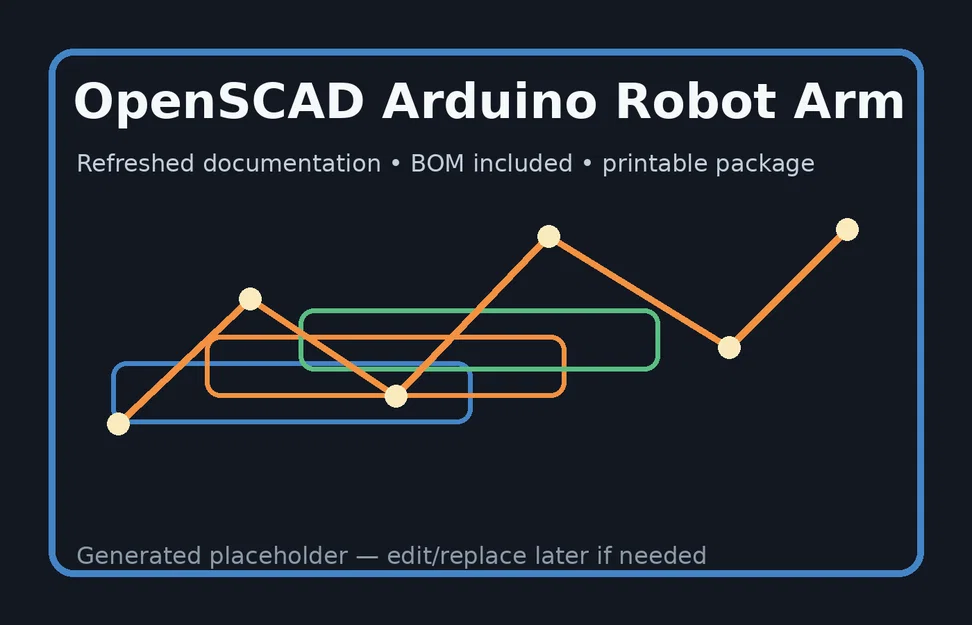 Cánh tay Robot Arduino thiết kế bằng OpenSCAD - Image 1