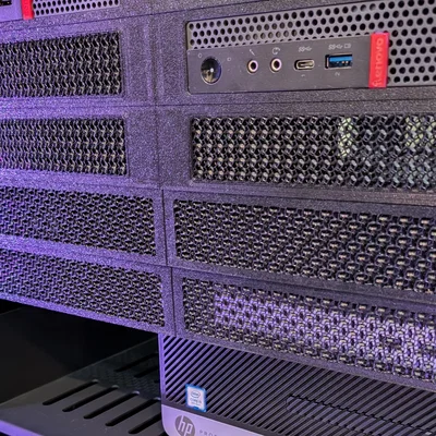 Tấm chắn tủ rack 19 inch 1U – Hai mảnh, tùy biến kiểu Infill