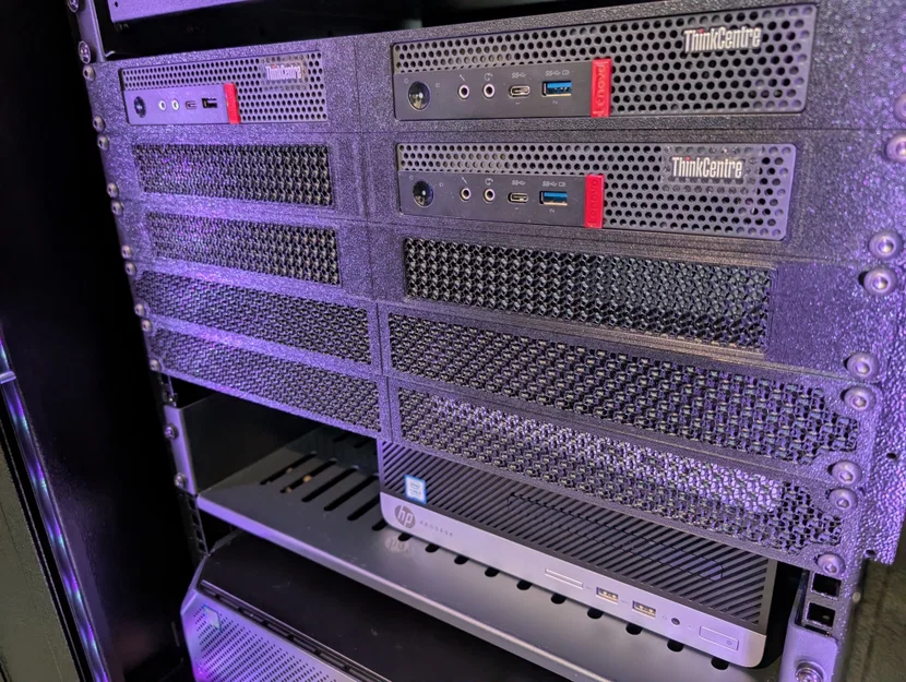 Tấm chắn tủ rack 19 inch 1U – Hai mảnh, tùy biến kiểu Infill - Image 3