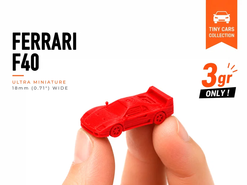 Ferrari F40 tí hon – Bộ sưu tập xe mô hình Mini - Image 1