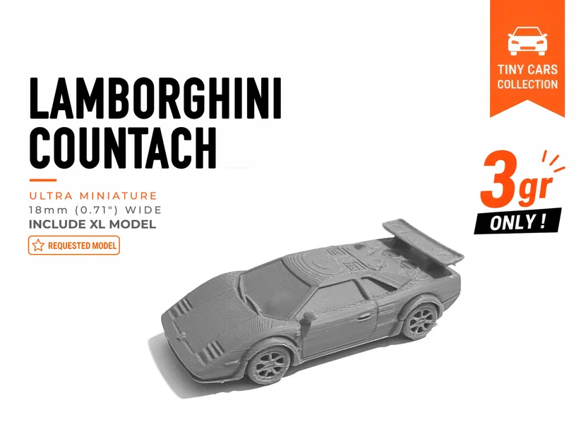 Lamborghini Countach Siêu Nhỏ – Bộ Sưu Tập Xe Mini - Image 1