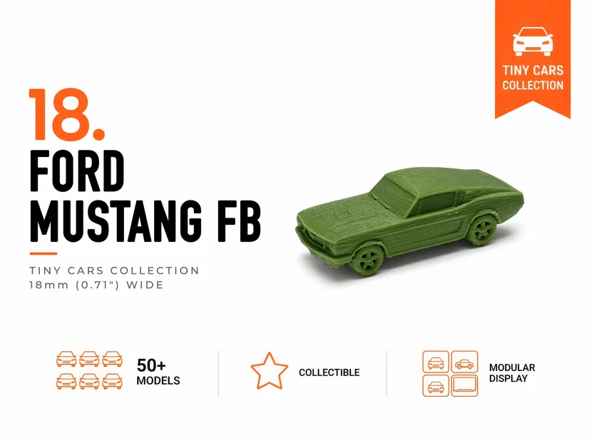 Mô hình Ford Mustang Fastback tí hon - Bộ sưu tập Mini Cars - Image 1