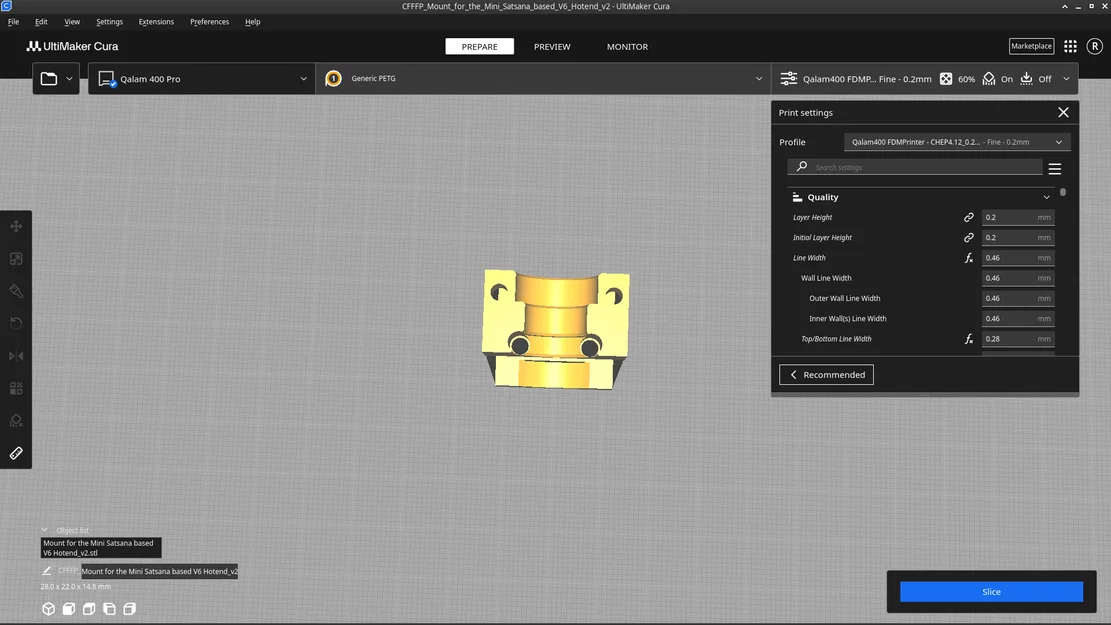 Bộ gá Mini Satsana E3D V6 cho Ender 3 V2 - Image 1